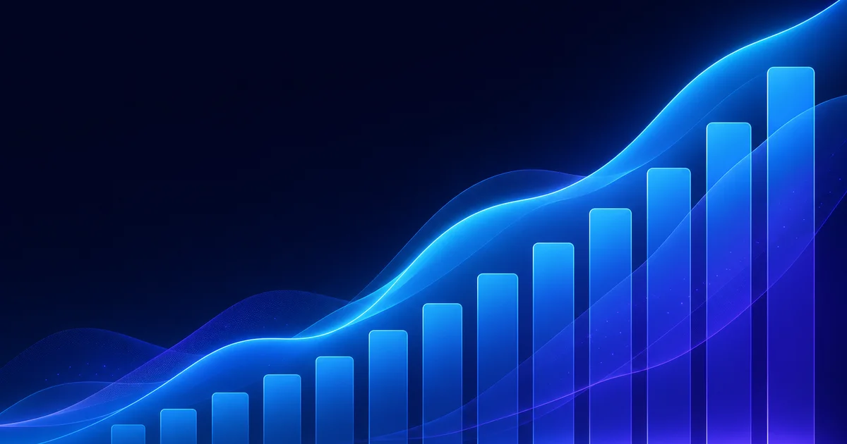 Abstract illustration of MRR curves and subscription revenue forecasting.